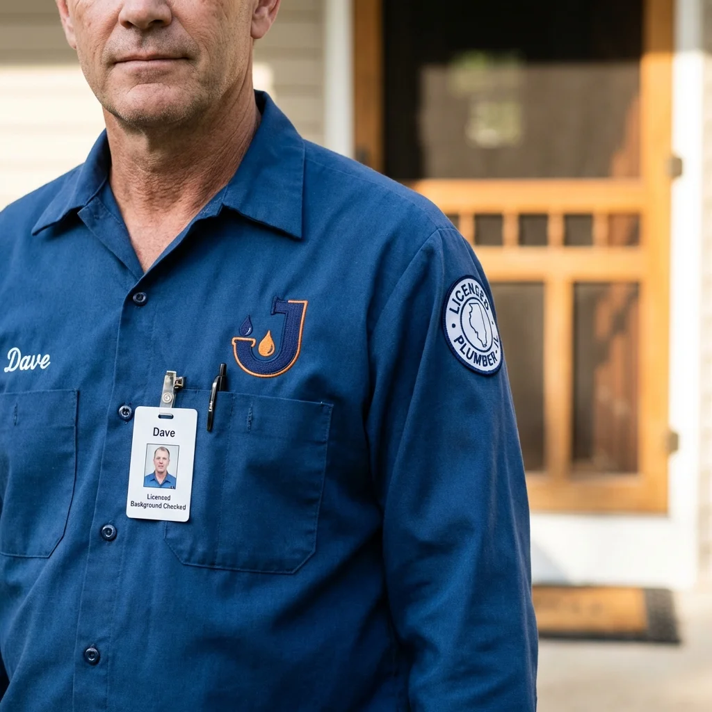 Licensed plumber showing ID badge in Sunnyside, NY