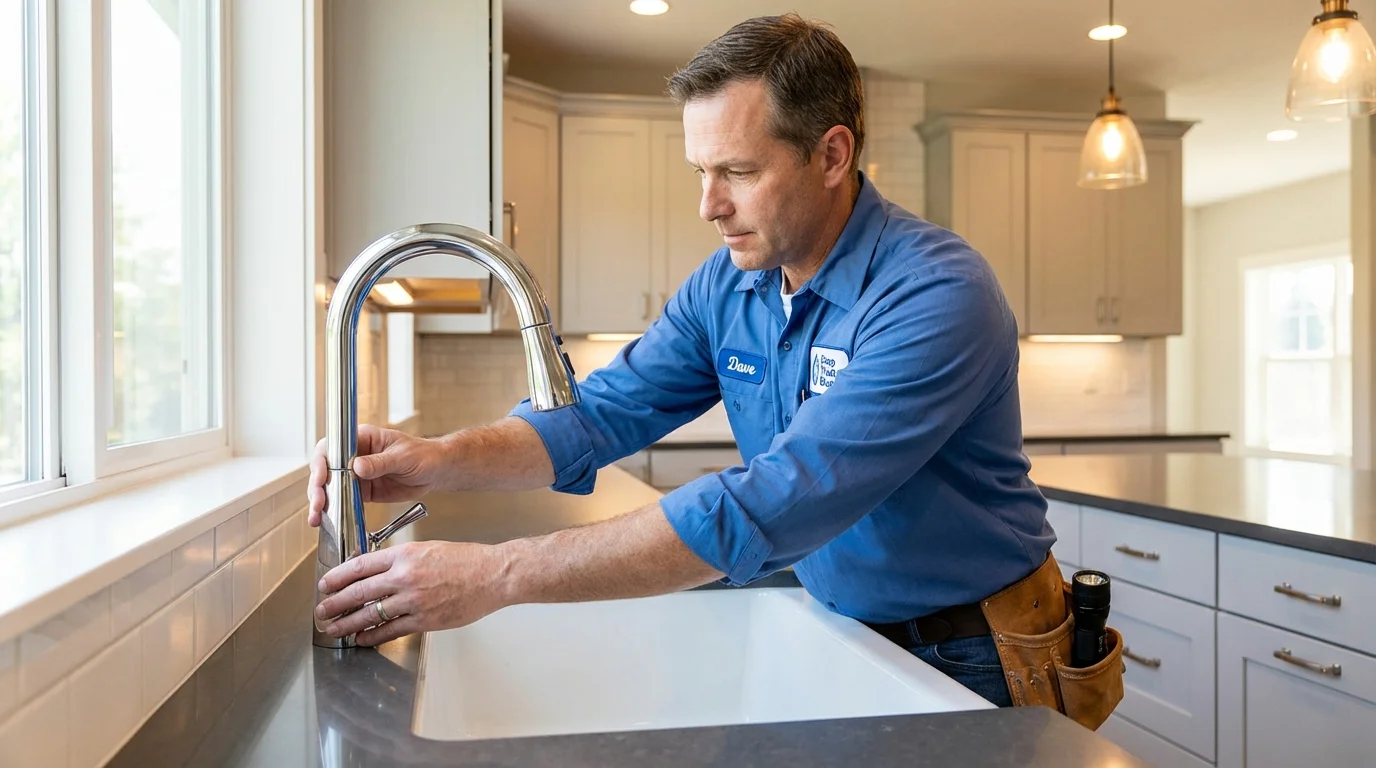 Kitchen faucet installation by Johns Plumbing LLC in Sunnyside